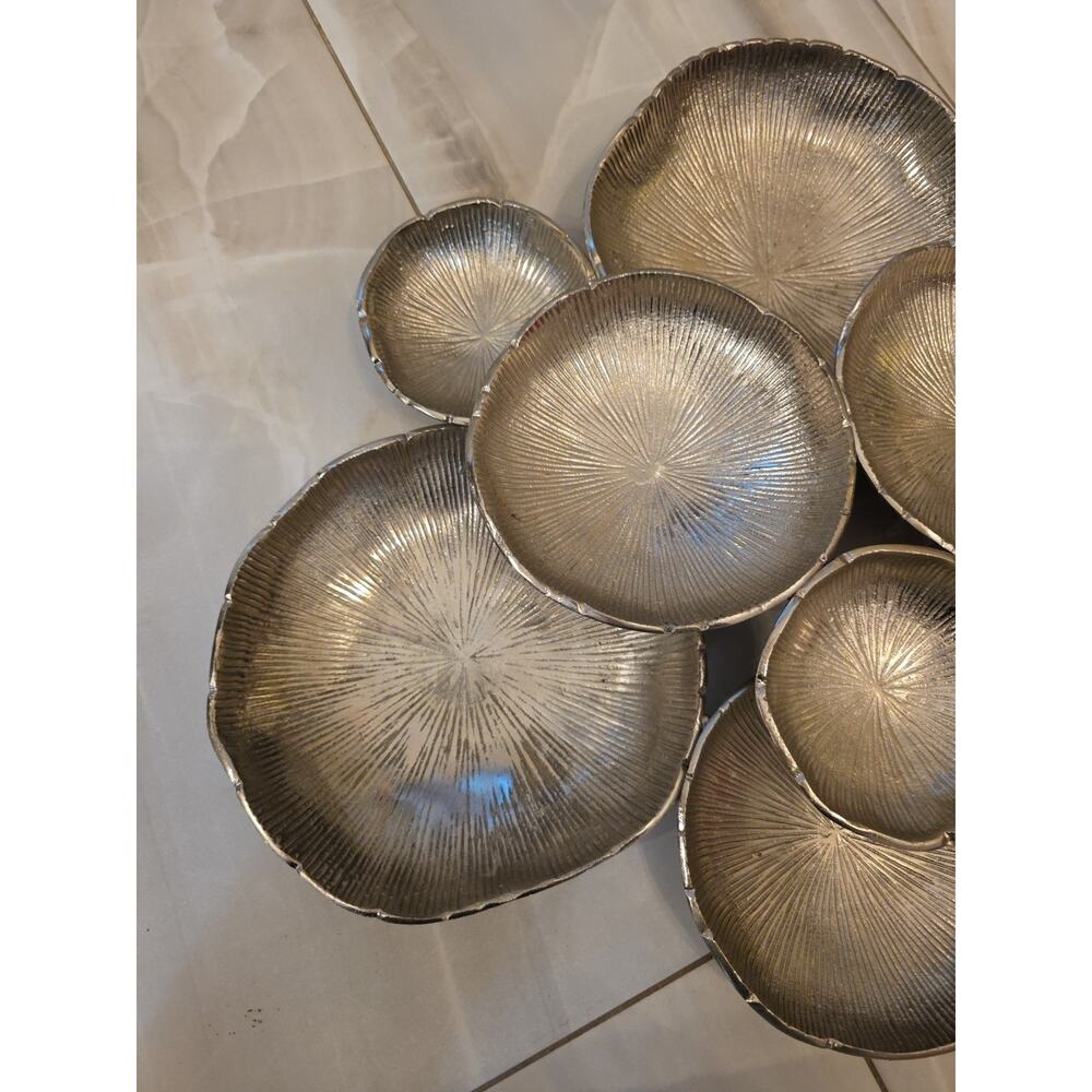 Whitewash Metal Seashell Beach Coastal Decor Rustic Hanging Wall Art 23"x19" - Picture 11 of 16